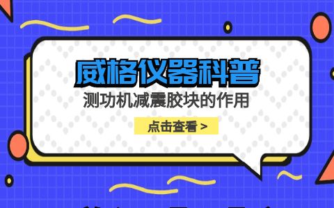 威格儀器-測功機減震膠塊的作用插圖